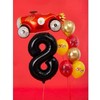 PartyDeco Folinis balionas "8" juodas, 86 cm