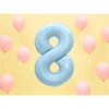 Party Deco PartyDeco Folinis balionas "8" melsvas, 86 cm