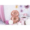 PartyDeco Folinis balionas "8" rožinio aukso, 86 cm