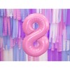 PartyDeco Folinis balionas "8" rožinis, 86 cm