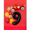 PartyDeco Folinis balionas "9" juodas, 86 cm