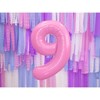 PartyDeco Folinis balionas "9" rožinis, 86 cm