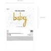 PartyDeco Folinis balionas baby auksinis, 73,5x75,5cm