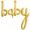 PartyDeco Folinis balionas baby auksinis, 73,5x75,5cm