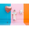 PartyDeco Folinis balionas didelė Širdelė rožinio aukso 72cm