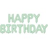 PartyDeco Folinis balionas Happ Birthday žalsvas 340x35cm