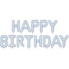 PartyDeco Folinis balionas Happ Birthday melsvas 340x35cm