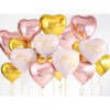 Party Deco PartyDeco Folinis balionas "Širdelė" 45cm auksinė