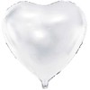 Party Deco PartyDeco Folinis balionas "Širdelė" baltas 60cm