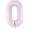 PartyDeco Folinis balionas skaičius 0, violetinis 72cm