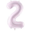 PartyDeco Folinis balionas skaičius 2, violetinis 72cm