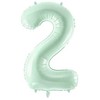 PartyDeco Folinis balionas skaičius 2, žalsvas 72cm