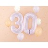 PartyDeco Folinis balionas skaičius 3, violetinis 72cm