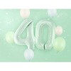 PartyDeco Folinis balionas skaičius 4, žalsvas 72cm