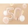 PartyDeco Folinis balionas skaičius 5, kreminis 72cm