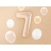PartyDeco Folinis balionas skaičius 7, kreminis 72cm