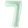 PartyDeco Folinis balionas skaičius 7, žalsvas 72cm