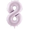 PartyDeco Folinis balionas skaičius 8, violetinis 72cm