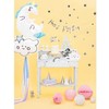PartyDeco Girlianda Happy Birthday sidabrinė, 16.5x62cm