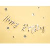 PartyDeco Girlianda Happy Birthday sidabrinė, 16.5x62cm