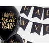 PartyDeco Juodi balionai Happy New YEAR, 6 vnt