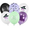 Party Deco PartyDeco Juodi balionai su piešiniais Raganėlė, 6 vnt