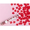 Party Deco PartyDeco Konfeti patranka „Rožės žiedlapiai“ 40cm - raudoni