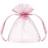 PartyDeco Organzos maišelis, 10cm (10vnt), Spalva: Rožinis