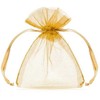 PartyDeco Organzos maišelis, 10cm (10vnt), Spalva: Auksinė
