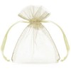 PartyDeco Organzos maišelis, 10cm (10vnt), Spalva: Kreminė