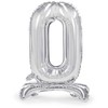 PartyDeco Pastatomas sidabrinis balionas Skaičius, 70cm, Skaičius: 0