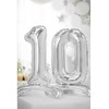 PartyDeco Pastatomas sidabrinis balionas Skaičius, 70cm, Skaičius: 4