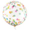 PartyDeco Permatomas balionas su margais taškeliais 40cm