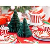 PartyDeco Popierinė dekoracija žalia Kalėdinė eglutė, 15cm