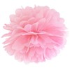 PartyDeco Popierinis Pom-Poms, 35cm, Spalva: Šviesiai rausva