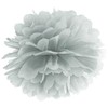 PartyDeco Popierinis Pom-Poms, 35cm, Spalva: Sidabrinė