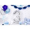 PartyDeco Sidabrinis balionas Skaičius, 86cm, Skaičius: 1