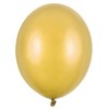 PartyDeco Stiprūs balionai Auksiniai, blizgūs 30 cm, 50vnt