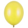 PartyDeco Stiprūs balionai Geltoni, blizgūs 30 cm, 50vnt