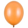 PartyDeco Stiprūs balionai Mandarinų oranžinė, blizgūs 30 cm, 50vnt