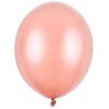 PartyDeco Stiprūs balionai Rožinio aukso spalvos, blizgūs 30 cm, 50vnt