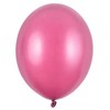 PartyDeco Stiprūs balionai Ryškiai rožinė, blizgūs 30 cm, 50vnt