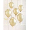 PartyDeco Stiprūs balionai Šalto aukso spalvos 30 cm, 100vnt