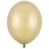PartyDeco Stiprūs balionai Šalto aukso spalvos 30 cm, 100vnt