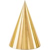 Party Deco PartyDeco Šventinės kepurėlės Auksinės 6vnt