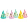PartyDeco Šventinės kepurėlės Happy Birthday, 6vnt