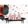 Party Deco PartyDeco Šventinės kepurėlės Rožinio aukso 6vnt