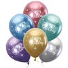 Balionų rinkinys Happy birthday, blizgantys 6vnt