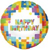 Folinis balionas Happy birthday Konstruktorius 45 cm
