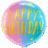 Folinis balionas Happy birthday dvispalvis 45 cm